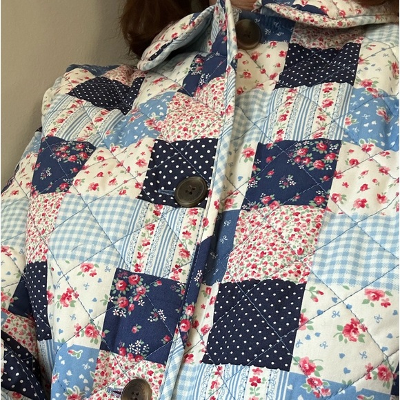 Girls Classic Prep CeCe Quilted Patchwork Barn Coat, Size Extra Large. - Picture 12 of 12